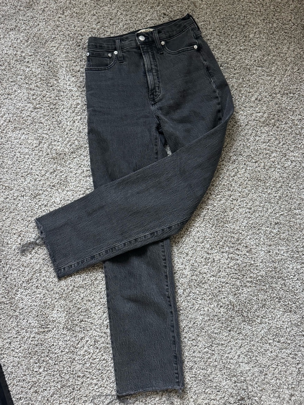 Madewell Black Straight Leg Jeans